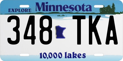 MN license plate 348TKA