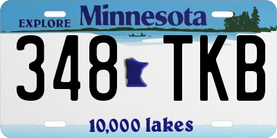 MN license plate 348TKB