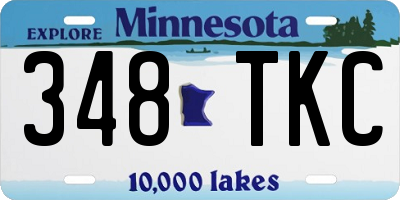MN license plate 348TKC