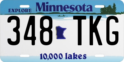 MN license plate 348TKG