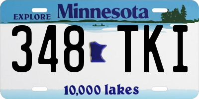 MN license plate 348TKI