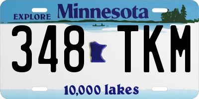 MN license plate 348TKM