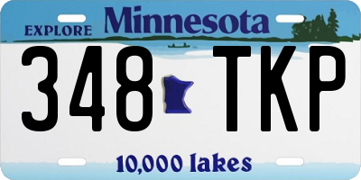 MN license plate 348TKP