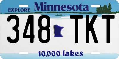 MN license plate 348TKT