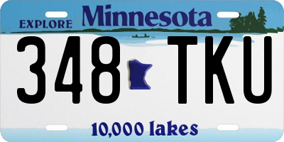 MN license plate 348TKU