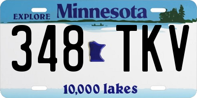 MN license plate 348TKV