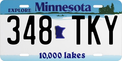 MN license plate 348TKY