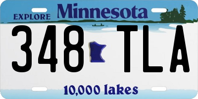 MN license plate 348TLA