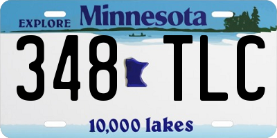 MN license plate 348TLC