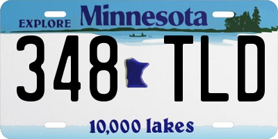 MN license plate 348TLD
