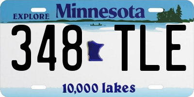MN license plate 348TLE