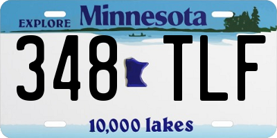 MN license plate 348TLF
