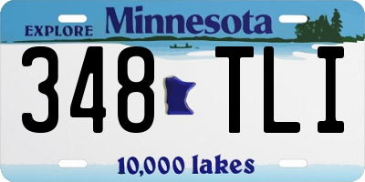 MN license plate 348TLI