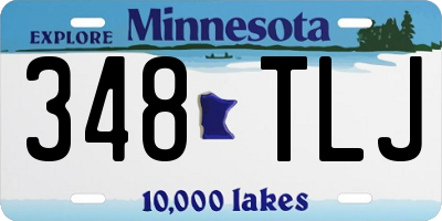 MN license plate 348TLJ