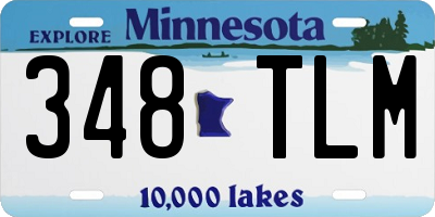 MN license plate 348TLM
