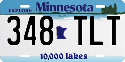 MN license plate 348TLT