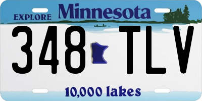 MN license plate 348TLV