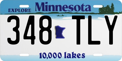 MN license plate 348TLY