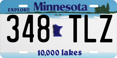 MN license plate 348TLZ