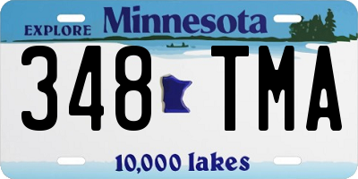 MN license plate 348TMA