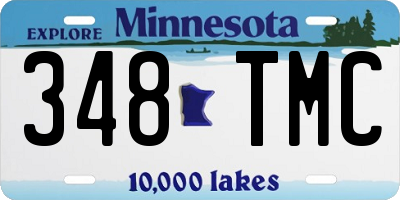 MN license plate 348TMC