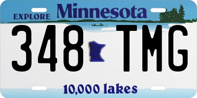 MN license plate 348TMG