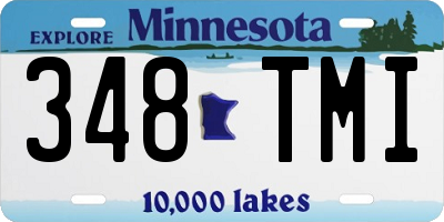 MN license plate 348TMI