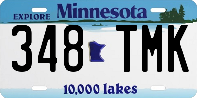 MN license plate 348TMK