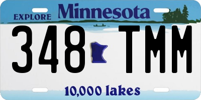 MN license plate 348TMM