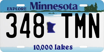 MN license plate 348TMN