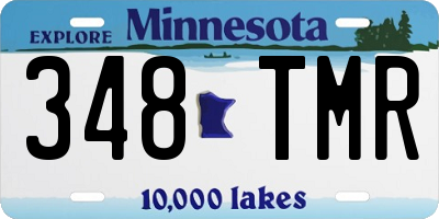 MN license plate 348TMR