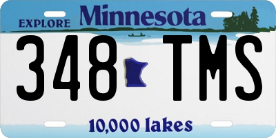 MN license plate 348TMS