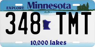 MN license plate 348TMT