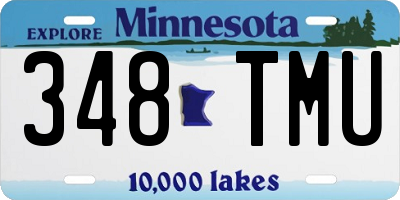 MN license plate 348TMU