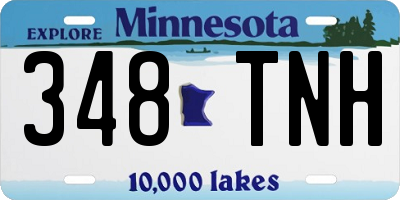 MN license plate 348TNH
