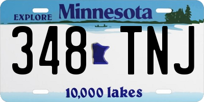 MN license plate 348TNJ