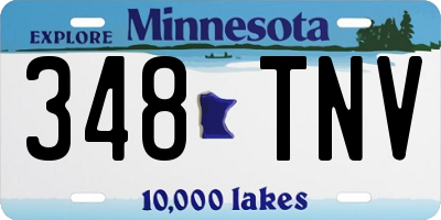 MN license plate 348TNV