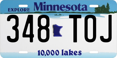 MN license plate 348TOJ
