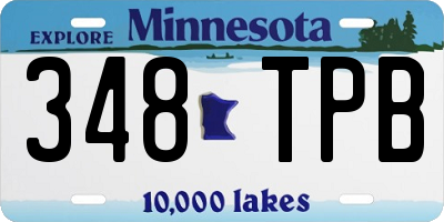 MN license plate 348TPB