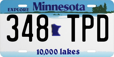 MN license plate 348TPD