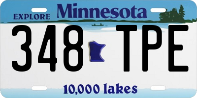 MN license plate 348TPE