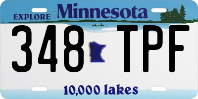 MN license plate 348TPF