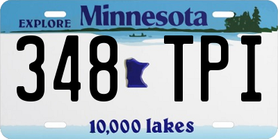 MN license plate 348TPI