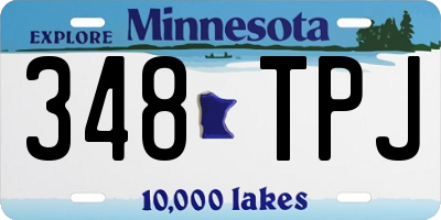 MN license plate 348TPJ
