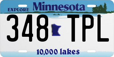 MN license plate 348TPL