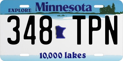 MN license plate 348TPN