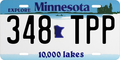 MN license plate 348TPP