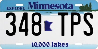 MN license plate 348TPS