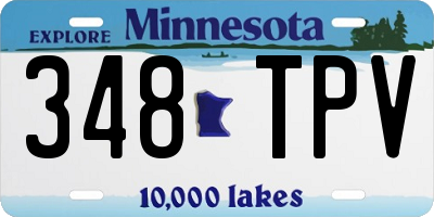 MN license plate 348TPV