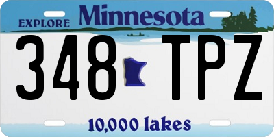 MN license plate 348TPZ